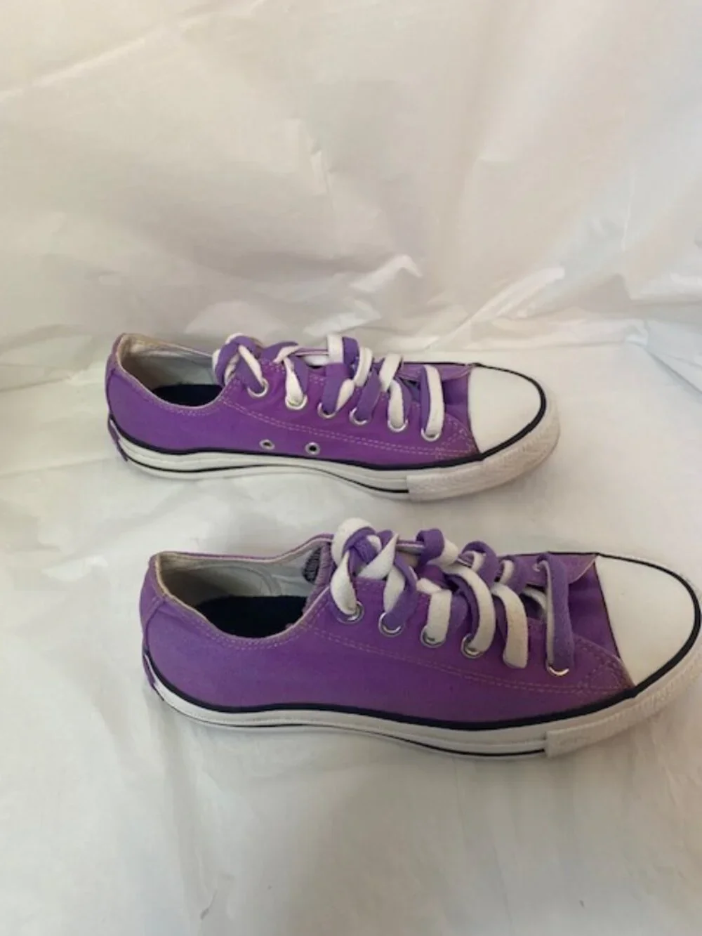 Converse All-Star Low Top Sneakers Double Tongue, Purple,  Women's size 7 - Picture 4 of 7